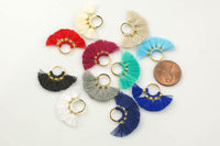 2pcs/10pcs Fan Tassels Small Round. Perfect for earrings or pendants - 20*28mm