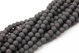 Natural Lava Rocks Diffuser Oil Round Beads - Lava Beads for Essential Oil - A Qual Full 15.5" Strand 4mm 6mm 8mm 10mm 12mm 14mm -Wholesale