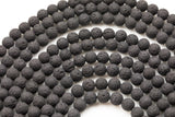 Natural Lava Rocks Diffuser Oil Round Beads - Lava Beads for Essential Oil - A Qual Full 15.5" Strand 4mm 6mm 8mm 10mm 12mm 14mm -Wholesale