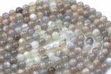 Natural Light Multi Rainbow Moonstone Beads Multicolor Pink Round 4mm 6mm 8mm 10mm Full 15.5 Inch Strand (A quality) Smooth Gemstone Beads