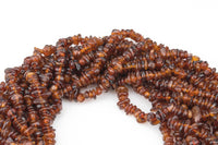 Natural Hessonite Garnet Chips Beads - Around 4-5mm in dimensions -16" strands - Wholesale pricing Gemstone Beads