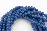 Lapis Jade-JADE Smooth Round- 6mm 8mm 10mm 12mm-Full Strand 15.5 inch Strand