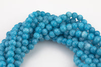 Deep Sky-JADE Smooth Round- 6mm 8mm 10mm 12mm-Full Strand 15.5 inch Strand