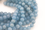 Pale Chalcedony-JADE Smooth Round- 6mm 8mm 10mm 12mm-Full Strand 15.5 inch Strand