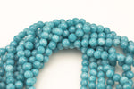 Apatite Aqua- JADE Faceted Round -Full Strand 15.5 inch Strand, 4mm, 6mm, 8mm, 12mm, or 14mm Beads-Full Strand 15.5 inch Strand AAA Quality