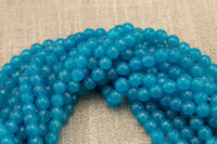 Blue- JADE Faceted Round -Full Strand 15.5 inch Strand, 4mm, 6mm, 8mm, 12mm, or 14mm Beads-Full Strand 15.5 inch Strand