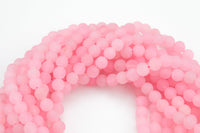 Pink Quartz Jade, High Quality in Matte Round, 6mm, 8mm, 10mm, 12mm -Full Strand 15.5 inch Strand AAA Quality