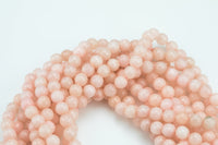 Pale Peach- Faceted Round 4mm 6mm 8mm 10mm 12mm - Single or Bulk - 15.5"