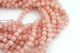 Medium Peach Jade, High Quality in Faceted Round- 6mm, 8mm, 10mm, 12mm -Full Strand 15.5 inch Strand