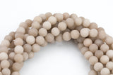 Light Camel Tan Jade Matte Round Beads 6mm 8mm 10mm - Single or Bulk - 15.5"