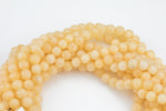 Powder Peach Jade- Faceted Round 4mm 6mm 8mm 10mm 12mm - Single or Bulk - 15.5"