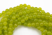 Grape Green- JADE Faceted Round -Full Strand 15.5 inch Strand, 4mm, 6mm, 8mm, 12mm, or 14mm Beads-Full Strand 15.5 inch Strand