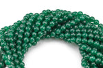 Emerald Green Jade Beads - Faceted Round 4mm 6mm 8mm 10mm 12mm - Single or Bulk - 15.5"