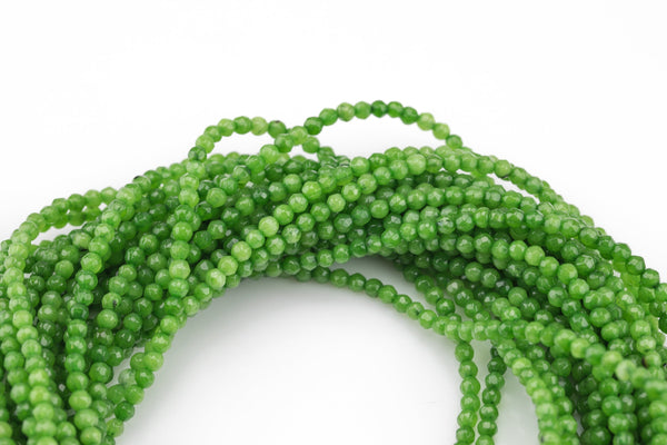 Green Jade- Faceted Round 4mm 6mm 8mm 10mm 12mm - Single or Bulk - 15.5"