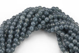 Blue Gray Jade- Faceted Round 4mm 6mm 8mm 10mm 12mm - Single or Bulk - 15.5" AAA Quality