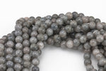 Gray Jade, High Quality in Smooth Round- 6mm, 8mm, 10mm, 12mm -Full Strand 15.5 inch Strand AAA Quality