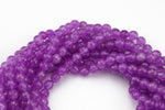 Violet Lilac Jade- Faceted Round 4mm 6mm 8mm 10mm 12mm - Single or Bulk - 15.5"