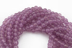 Clear Light Violet Jade- Faceted Round 4mm 6mm 8mm 10mm 12mm - Single or Bulk - 15.5"