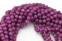 Flower Violet Jade- Faceted Round 4mm 6mm 8mm 10mm 12mm - Single or Bulk - 15.5"