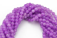 Pink Amethyst Jade- Faceted Round 4mm 6mm 8mm 10mm 12mm - Single or Bulk - 15.5"