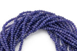 Blue Jade, High Quality in Smooth Round- 6mm, 8mm, 10mm, 12mm -Full Strand 15.5 inch Strand