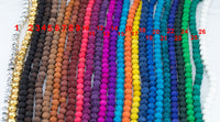 10mm Lava Rock Beads Multicolor Natural Round Loose - Color Colored Lava Beads - Full 15.5" Strands - Wholesale Pricing