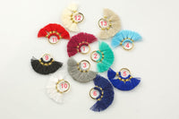 2pcs/10pcs Fan Tassels Small Round. Perfect for earrings or pendants - 20*28mm