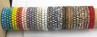 8mm Crystal Bracelets Stackable Elastic Bracelets - Handmade with High Quality Elastic - WHOLESALE- 8mm 7.5"