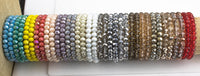 8mm Stackable Crystal Elastic Bracelets - Handmade with High Quality Elastic - WHOLESALE- 8mm 7.5"