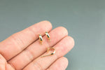 Earring stud Huggie with hoop - High Quality Gold or Gunmetal Plating- Non Tarnish- 4 Pieces Per Order- 11mm Huggies