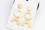 Tiered Matte Gold Earrings- Tassel is not Included-2 Inches Long- 1 Pair per order