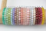 Bracelets 8mm Stackable Faceted Round Gemstone Jade Bracelets - Handmade - WHOLESALE - 8mm 7.5"