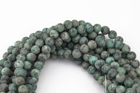 Pale Apatite Green JADE Matte Round- 6-10mm -Full Strand 15.5 inch Strand