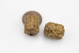 Carved Jade Buddha Head- 13x18mm- 2 pcs per order