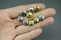 9 Coin Beads Bali Style PEWTER BEADS 11mm 434-9483