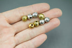 12 Beads Bali Style PEWTER 8mm 604-10375