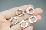 12 Irregular Circle PEWTER BEADS 18x16mm 493-10241