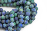 Chrysocolla Beads, High Quality in Matte Round- 6mm, 8mm, 10mm, 12mm, 14mm- Full 16 Inch strand Gemstone Beads