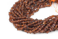 Natural Hessonite Garnet Chips Beads - Around 4-5mm in dimensions -16" strands - Wholesale pricing Gemstone Beads