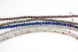 Dainty Sterling Silver Gemstone Bracelets - Moonstone, Labradorite, Lapis, Pyrite, Red Garnet - 7 inches with 2 inch extender - 925SS Clasp