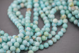 Cream Light Green Blue Turquoise Round 6mm 8mm 10mm Full Strand 15.5-16" AAA Quality Smooth Gemstone Beads