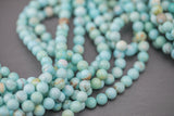 Cream Light Green Blue Turquoise Round 6mm 8mm 10mm Full Strand 15.5-16" AAA Quality Smooth Gemstone Beads