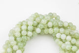 Hand Carved Jade Round Beads. A Quality -Full Strand 15.5 inch Strand 6mm, 8mm, 12mm, or 14mm Beads