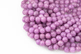 Plum Violet Jade- Faceted Round 4mm 6mm 8mm 10mm 12mm - Single or Bulk - 15.5"