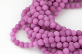 Violet Berry Smooth Matte Beads 4mm 6mm 8mm 10mm 12mm - Single or Bulk - 15.5"