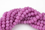 Violet Berry Smooth Matte Beads 4mm 6mm 8mm 10mm 12mm - Single or Bulk - 15.5"