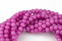 Violet Berry Smooth Round Beads 4mm 6mm 8mm 10mm 12mm - Single or Bulk - 15.5" AAA Quality