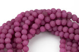 Violet Raspberry Smooth Matte Beads 4mm 6mm 8mm 10mm 12mm - Single or Bulk - 15.5" AAA Quality AAA Quality