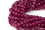 Violet Raspberry- JADE Faceted Round -Full Strand 15.5 inch Strand, 4mm, 6mm, 8mm, 12mm, or 14mm Beads-Full Strand 15.5 inch Strand