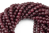 Dark Maroon - JADE Faceted Round -Full Strand 15.5 inch Strand, 4mm, 6mm, 8mm, 12mm, or 14mm Beads-Full Strand 15.5 inch Strand AAA Quality